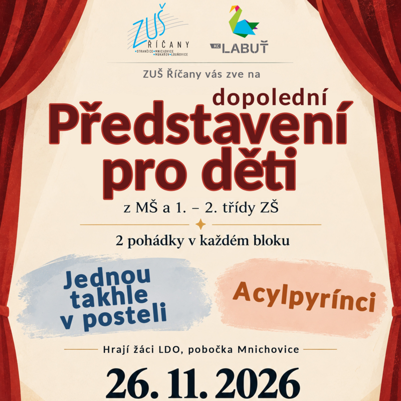 Dopolední divadelní představení pro děti