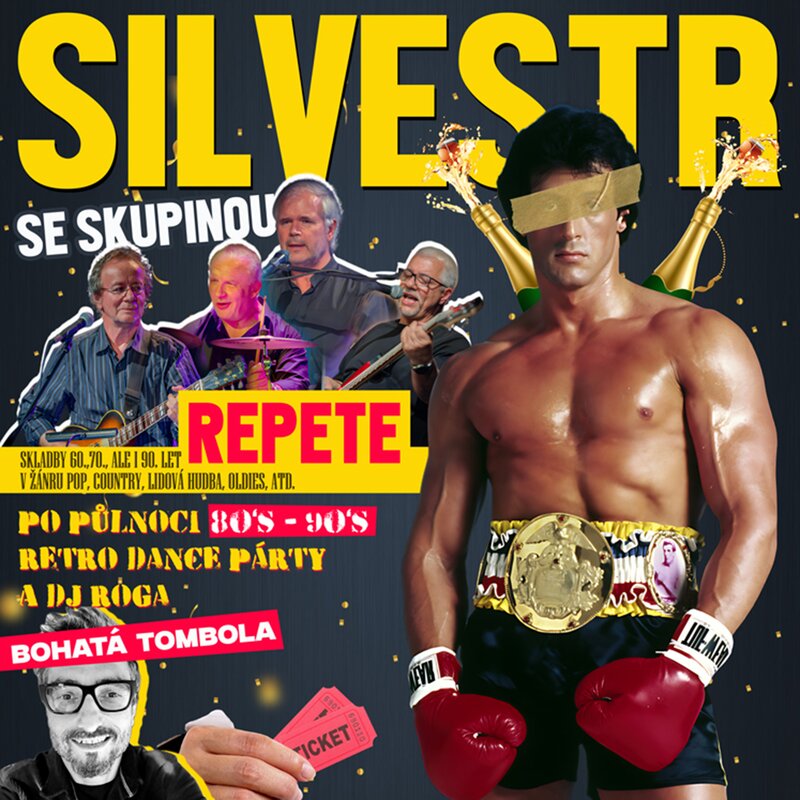 SILVESTR se skupinou REPETE & ´80s–´90s RETRO DANCE PÁRTY